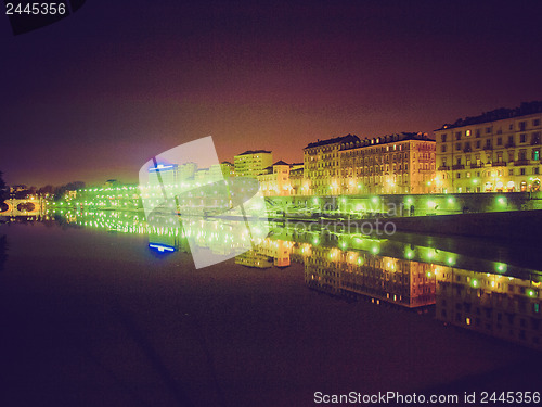 Image of Retro look River Po, Turin