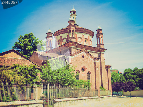 Image of Retro look Sant Eustorgio church, Milan