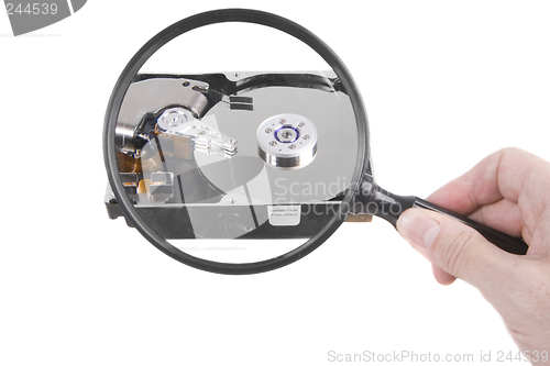Image of Hard drive magnification