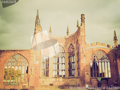 Image of Retro look Coventry Cathedral ruins