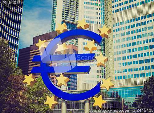Image of Retro look European Central Bank in Frankfurt