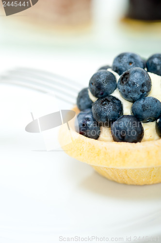 Image of blueberry cream cupcake