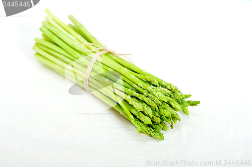 Image of fresh asparagus over white