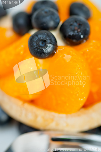 Image of blueberry cream cupcake