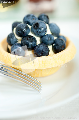 Image of blueberry cream cupcake