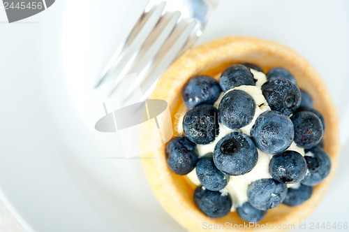 Image of blueberry cream cupcake