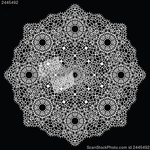 Image of Crochet lace mandala.