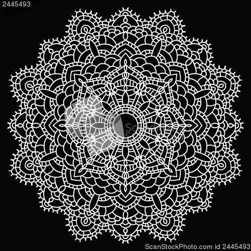 Image of Crochet lace mandala.