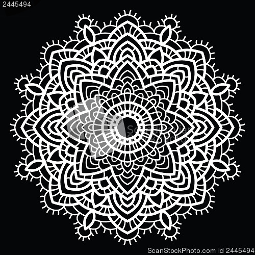 Image of Crochet lace mandala.