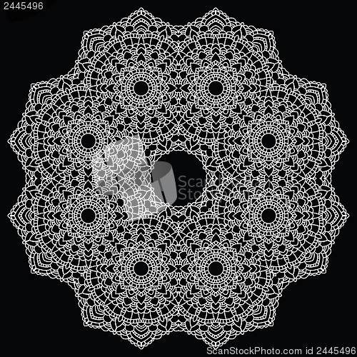 Image of Crochet lace mandala.