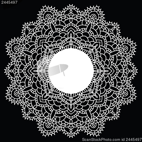 Image of Crochet lace mandala.