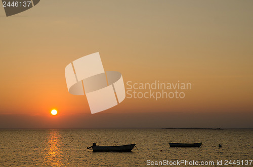 Image of Boats at sunset 