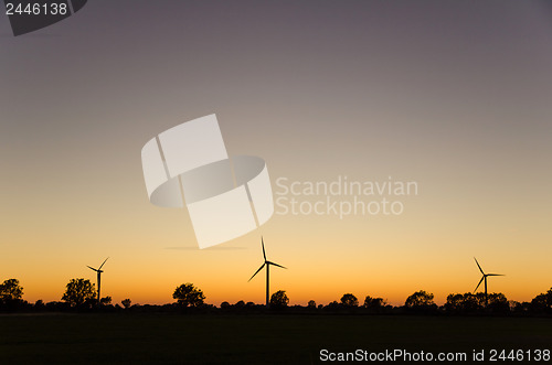 Image of Windmill silhouettes