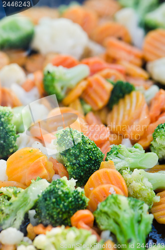 Image of Vegetables fried on coals, close up