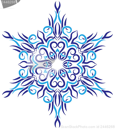 Image of tribal ornament in the shape of snowflakes