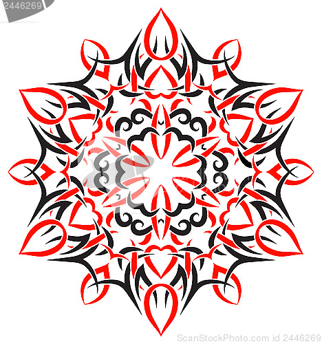 Image of tribal ornament in the shape of snowflakes