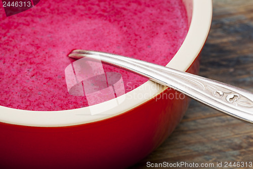 Image of red beet cream soup