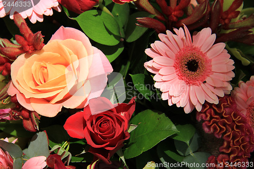 Image of Wedding flowers in red and pink