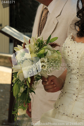 Image of Bride with bouquet