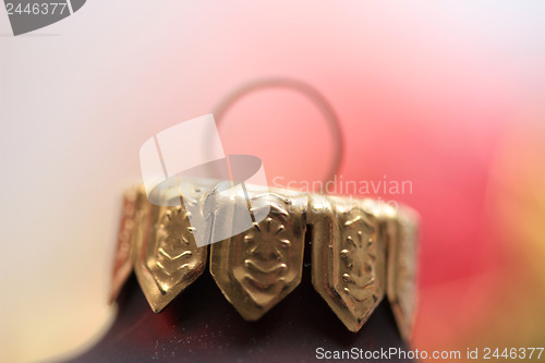 Image of Christmas ornament in extreme close up