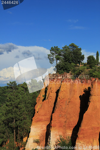 Image of Ochre rocks in Roussillion, France