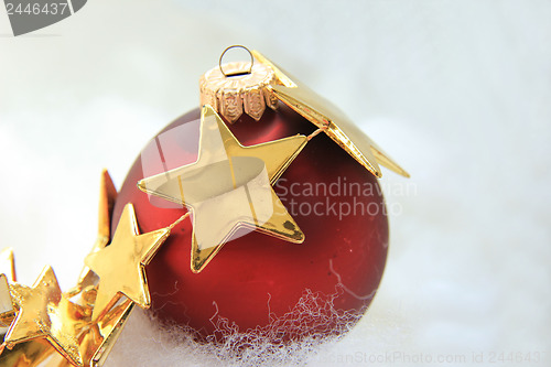 Image of Christmas ornament and golden star