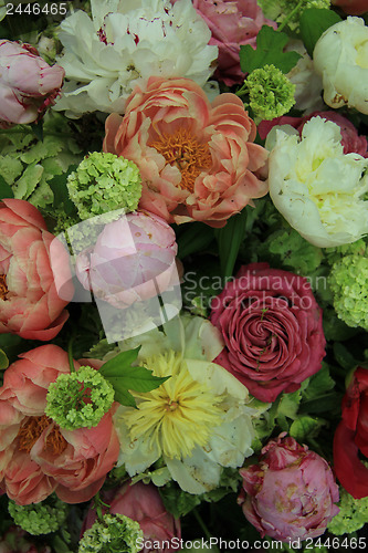 Image of Peonies in a wedding arrangement