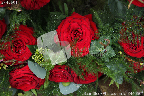 Image of Red rose flower arrangement