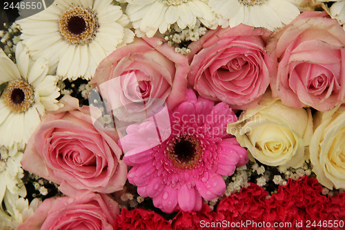 Image of Wedding arrangement in pink and white