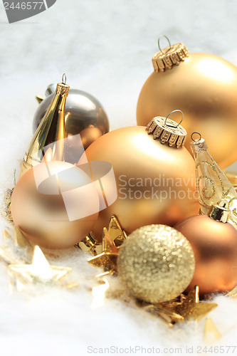 Image of Golden Christmas decorations