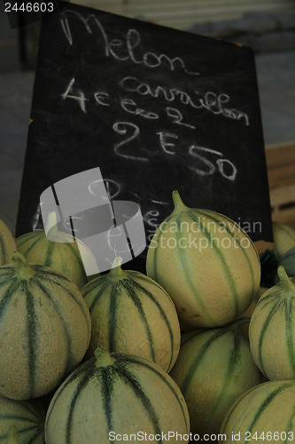 Image of Melons at a French market