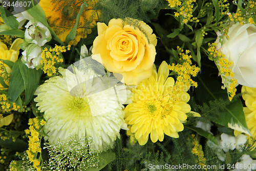 Image of Bridal flower arrangement in yellow