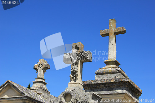 Image of Grave ornaments at an old French cemetary