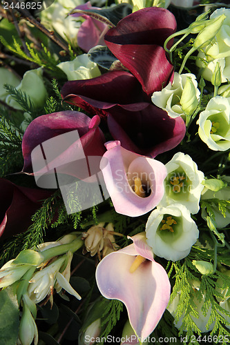 Image of Calla lillies wedding arrangement