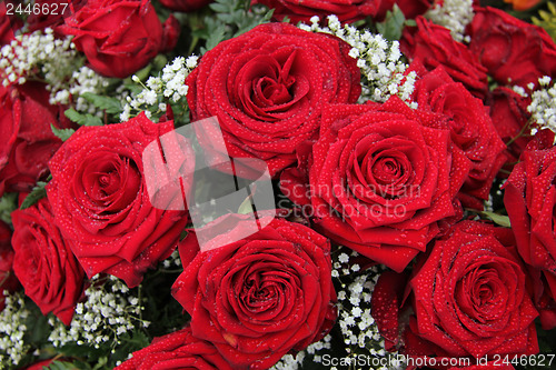 Image of Red rose wedding arrangement