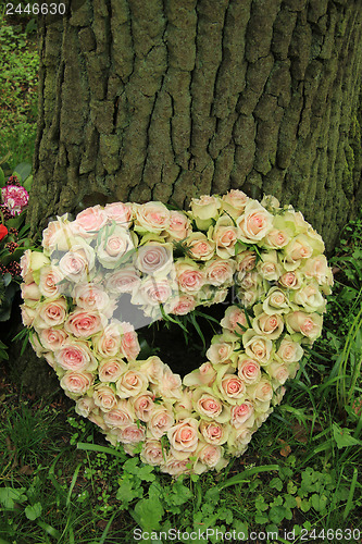 Image of Heart shaped sympathy flowers