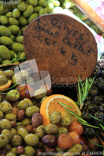 Image of Olives at a French market