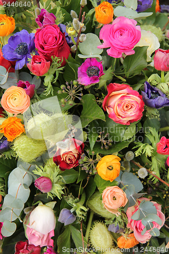 Image of Wildflower arrangement in bright colors