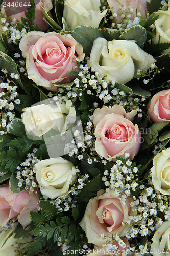 Image of Wedding arrangement in pink and white