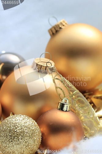 Image of Golden Christmas decorations