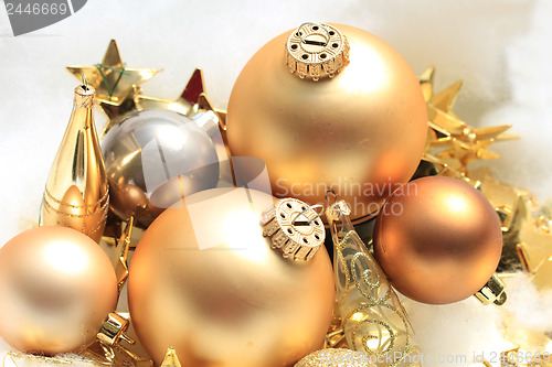 Image of Golden Christmas decorations