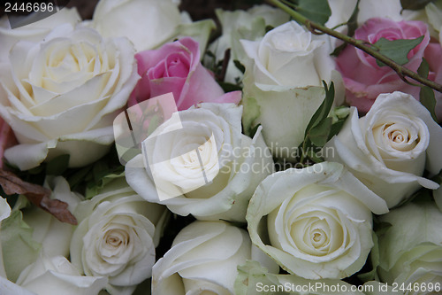 Image of Bridal flower arrangement in pink and white