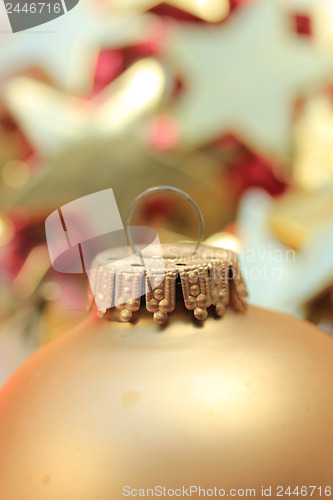 Image of Christmas ornament in extreme close up