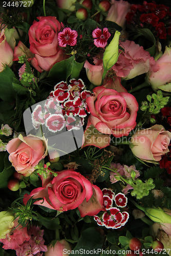 Image of Mixed pink wedding arrangement