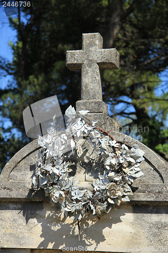 Image of Tombstone at a French cemetery