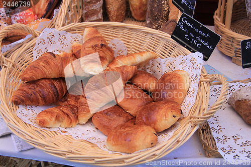 Image of Croissants at a market