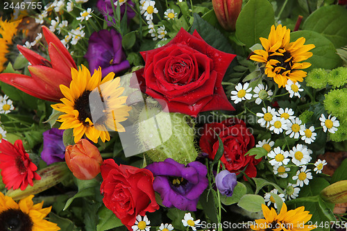 Image of Flower arrangement in bright colors