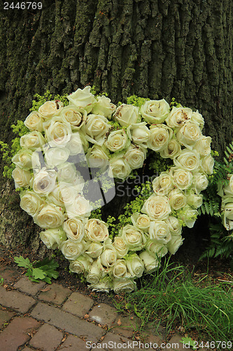 Image of Heart shaped sympathy flowers