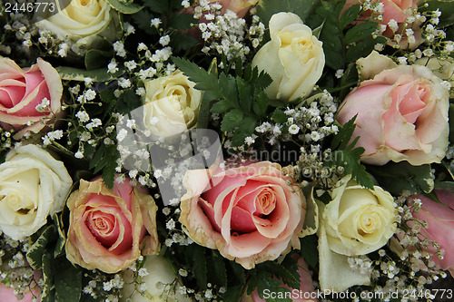 Image of Wedding arrangement in pink and white