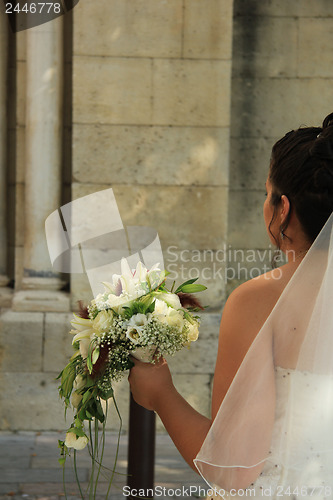 Image of Bride with bouquet